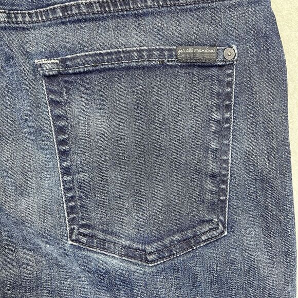 7 For All Mankind The Straight Jeans Men’s 32 Dark Wash Luxe Performance - Picture 10 of 16